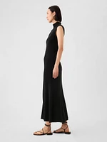 CashSoft Rib Mockneck Maxi Sweater Dress