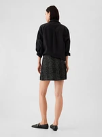 Herringbone Mini Skirt