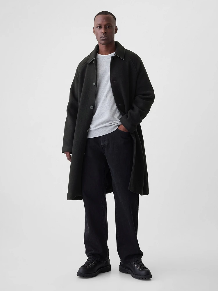 Oversized Wool-Blend Topcoat