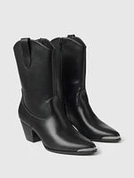 Vegan Leather Western Boots