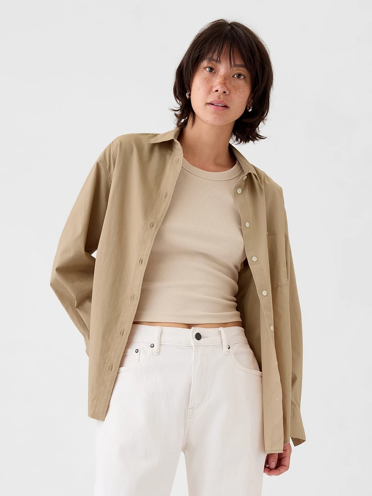 Organic Cotton Poplin Big Shirt