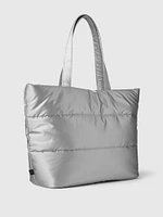 Metallic Puffer Tote Bag