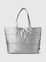 Metallic Puffer Tote Bag