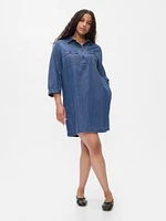 Denim Utility Mini Shirtdress