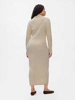 CashSoft Rib Midi Polo Shirt Sweater Dress