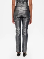 High Rise Metallic ';90s Straight Jeans