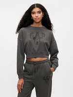 Gap × Mickey Mouse Cropped Logo Sweatshirt