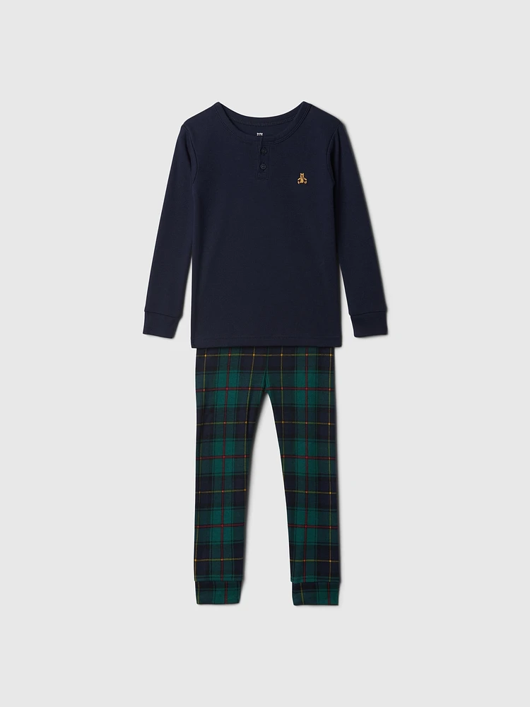 Pyjama henley en coton biologique brossé pour Bébé et Tout-petit