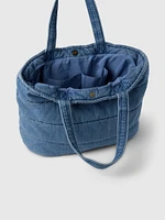 Denim Puffer Tote