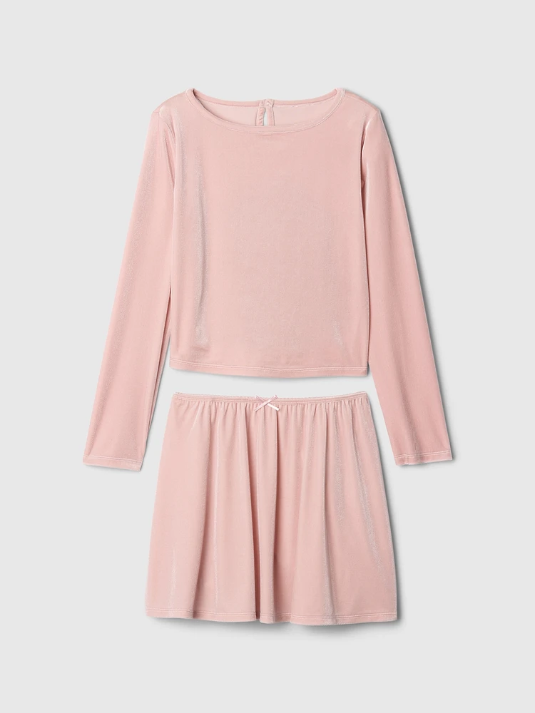 Kids Velvet Outfit Set