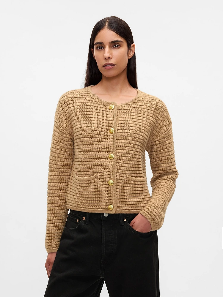 Textured Sweater Jacket