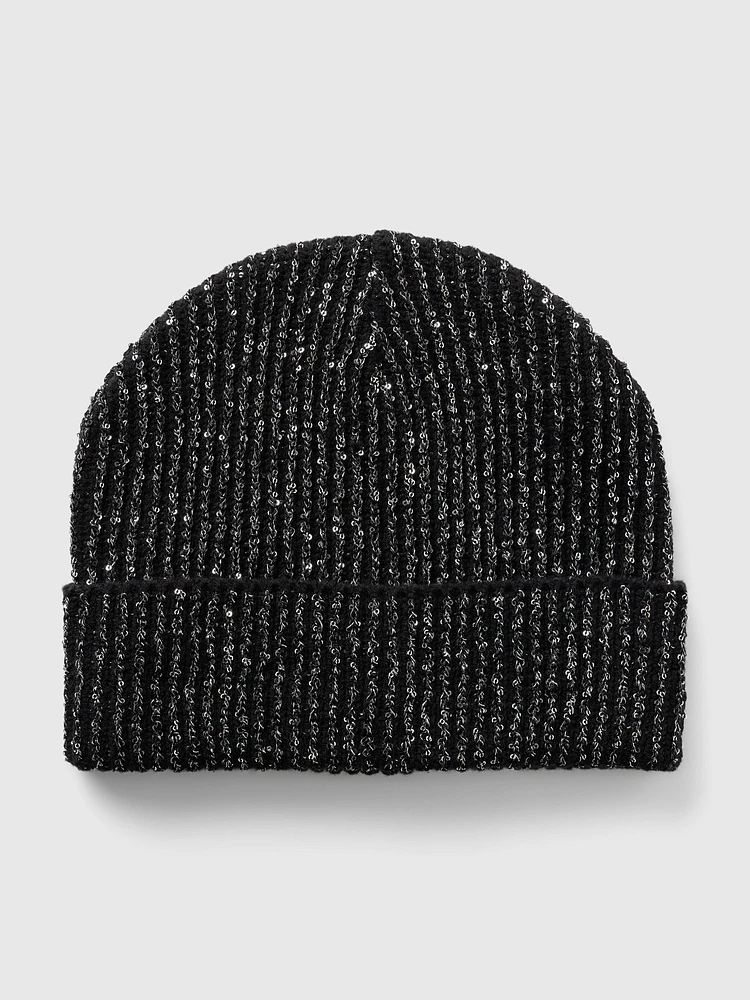 Metallic Sequin Beanie