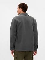 Wool-Blend Utility Shirt Jacket