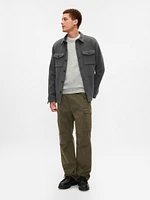 Wool-Blend Utility Shirt Jacket