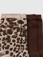 Leopard Crew Socks