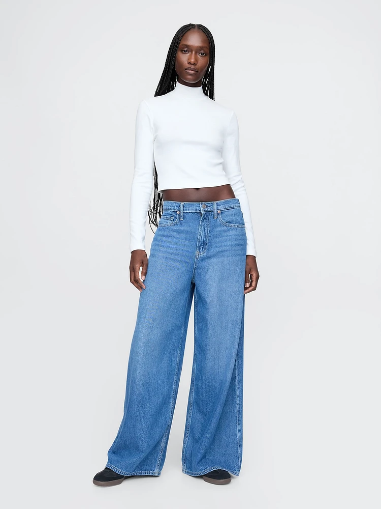 Modern Mockneck Crop Shirt
