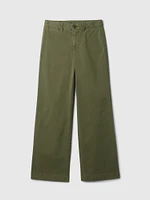 High Rise Stride Wide-Leg Ankle Khakis