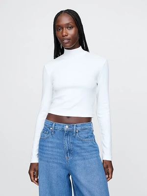 Modern Cropped Mockneck Shirt