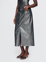 Foil Midi Skirt