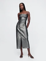 Foil Midi Skirt