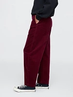 High Rise Corduroy Tapered Ankle Trousers