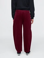 High Rise Corduroy Tapered Ankle Trousers