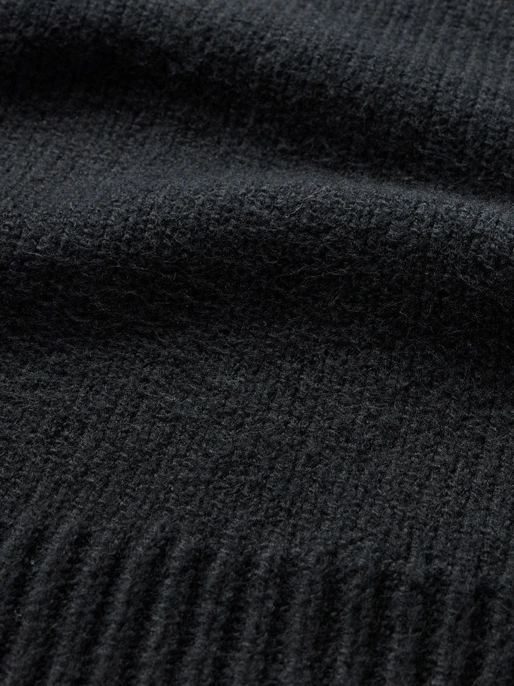 CashSoft Cropped High V-Neck Sweater