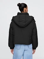 Cropped Duvet Wrap Puffer Jacket