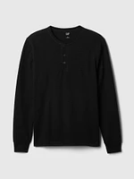 Double-Knit Henley T-Shirt