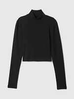 Modern Cropped Mockneck Shirt