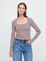 CloseKnit Jersey Square-Neck Top