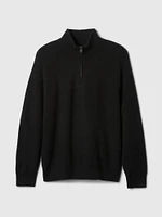 CashSoft Textured Quarter-Zip Pullover