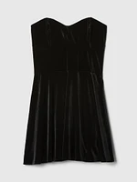 Strapless Velvet Mini Dress