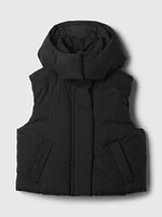 Cropped Duvet Wrap Puffer Vest