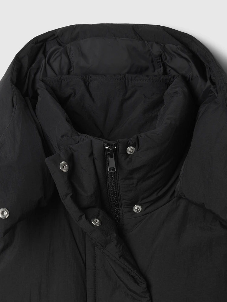 Duvet Wrap Crop Puffer Vest