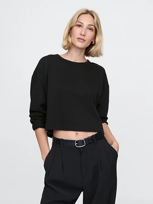 Organic Cotton Vintage Cropped T-Shirt