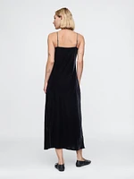 Recycled Velvet Maxi Slip Dress