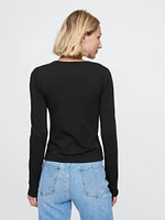 CloseKnit Jersey Square-Neck Top