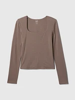 CloseKnit Jersey Square-Neck Top