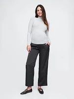 Maternity Full Panel Satin Trousers