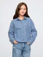 Kids Oversized Denim Shirt