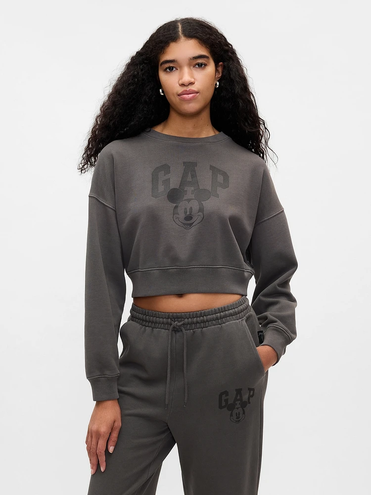 Gap × Mickey Mouse Cropped Logo Sweatshirt