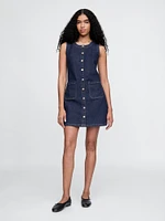 Denim Mini Shift Dress