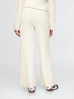 CashSoft Cable-Knit Sweater Pants