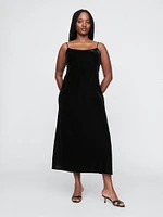 Recycled Velvet Maxi Slip Dress