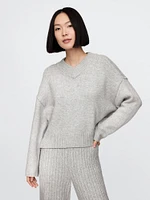 CashSoft Oversized V-Neck Sweater