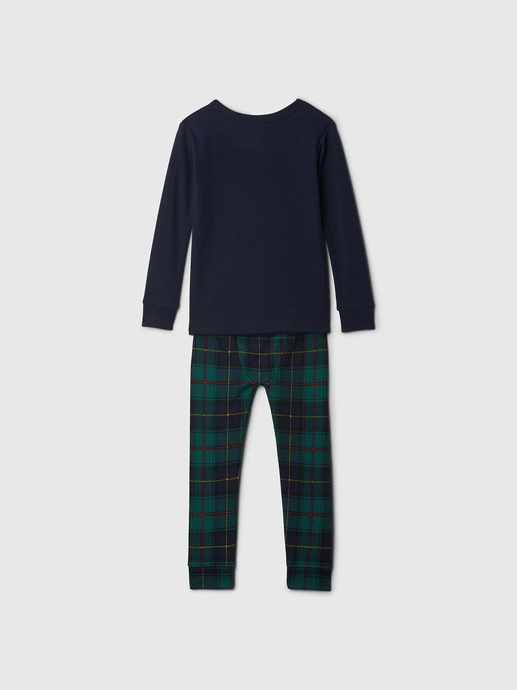 Pyjama henley en coton biologique brossé pour Bébé et Tout-petit