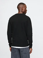 Double-Knit Henley T-Shirt