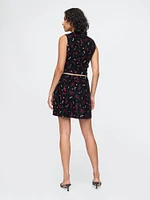 Recycled Velvet Mini Skirt