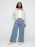 Mid Rise Knit Easy Baggy Jeans